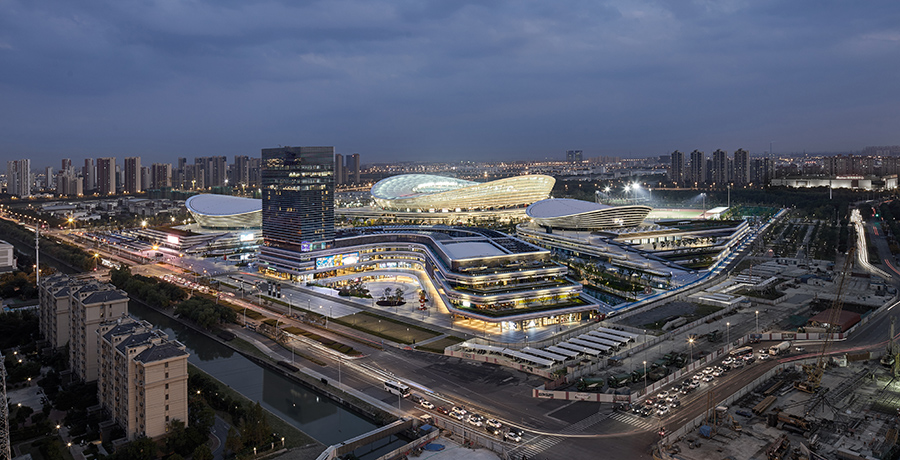Suzhou Olympic Sports Centre — China: architectural lighting design by Lichtvision (architecture by gmp Architekten)