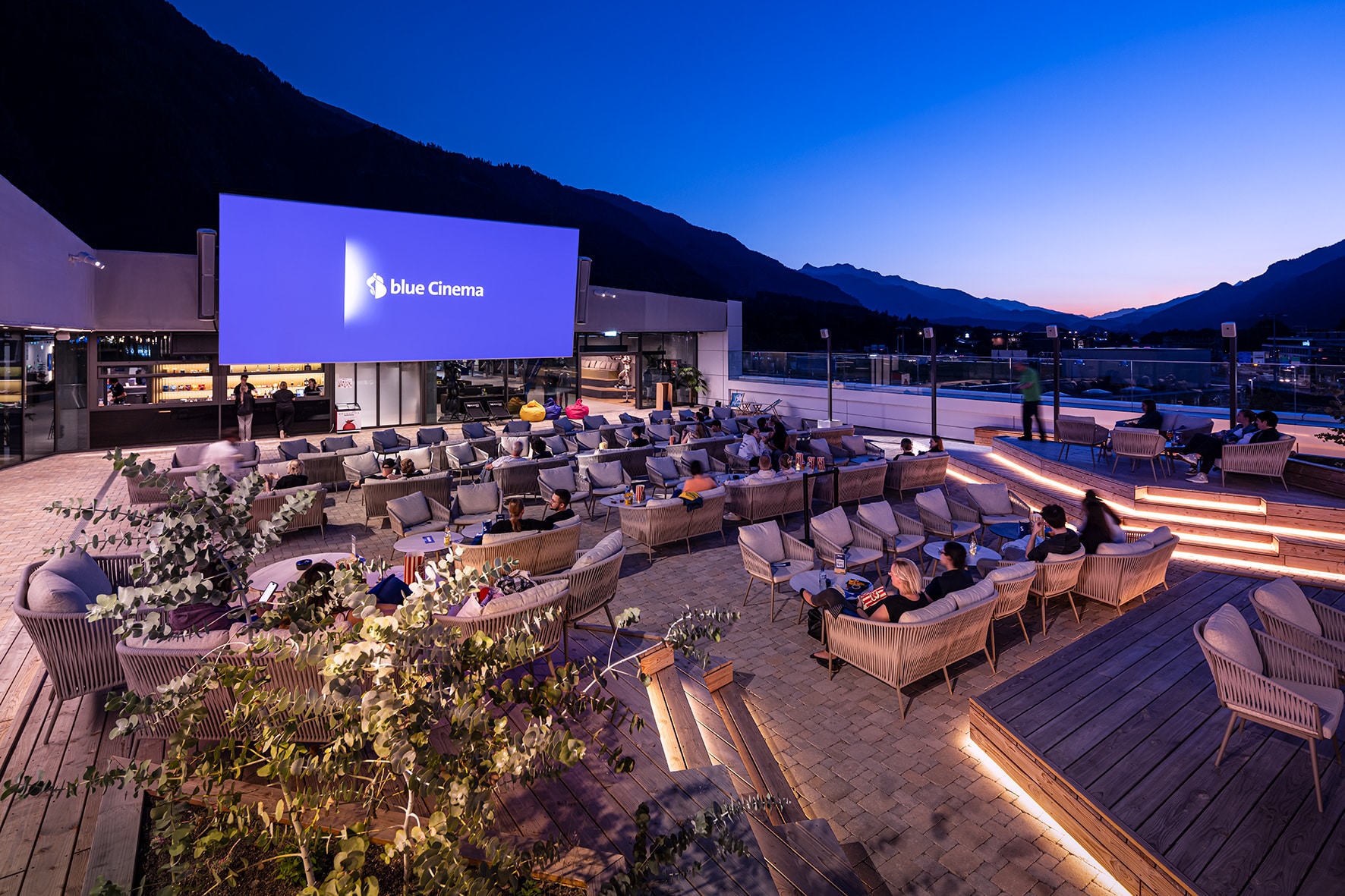 Blue Cinema Chur — Chur, Switzerland: lighting design view 7 of 9, by Lichtvision
