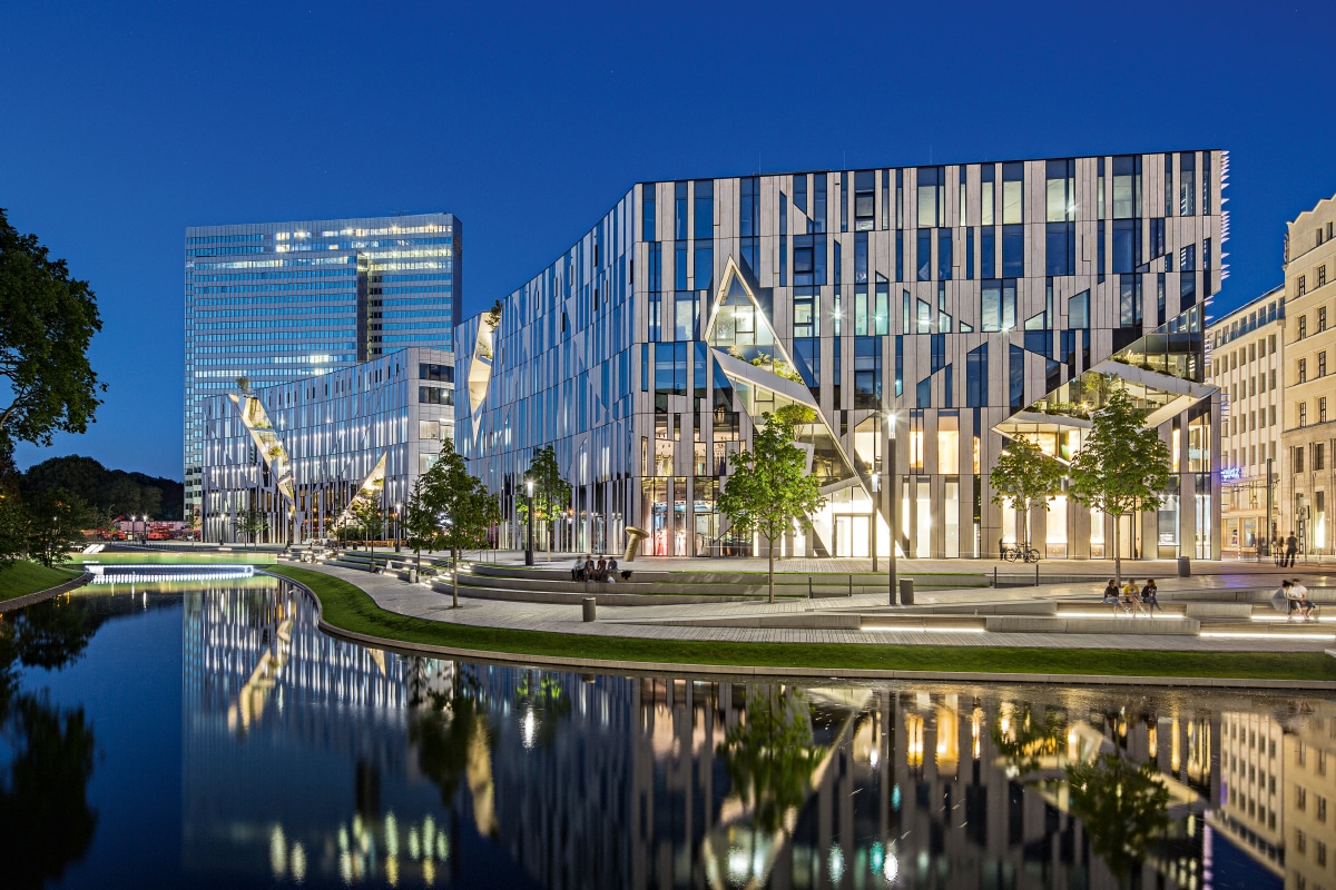 Köbogen — Germany: architectural lighting design by Lichtvision (architecture by Studio Libeskind)