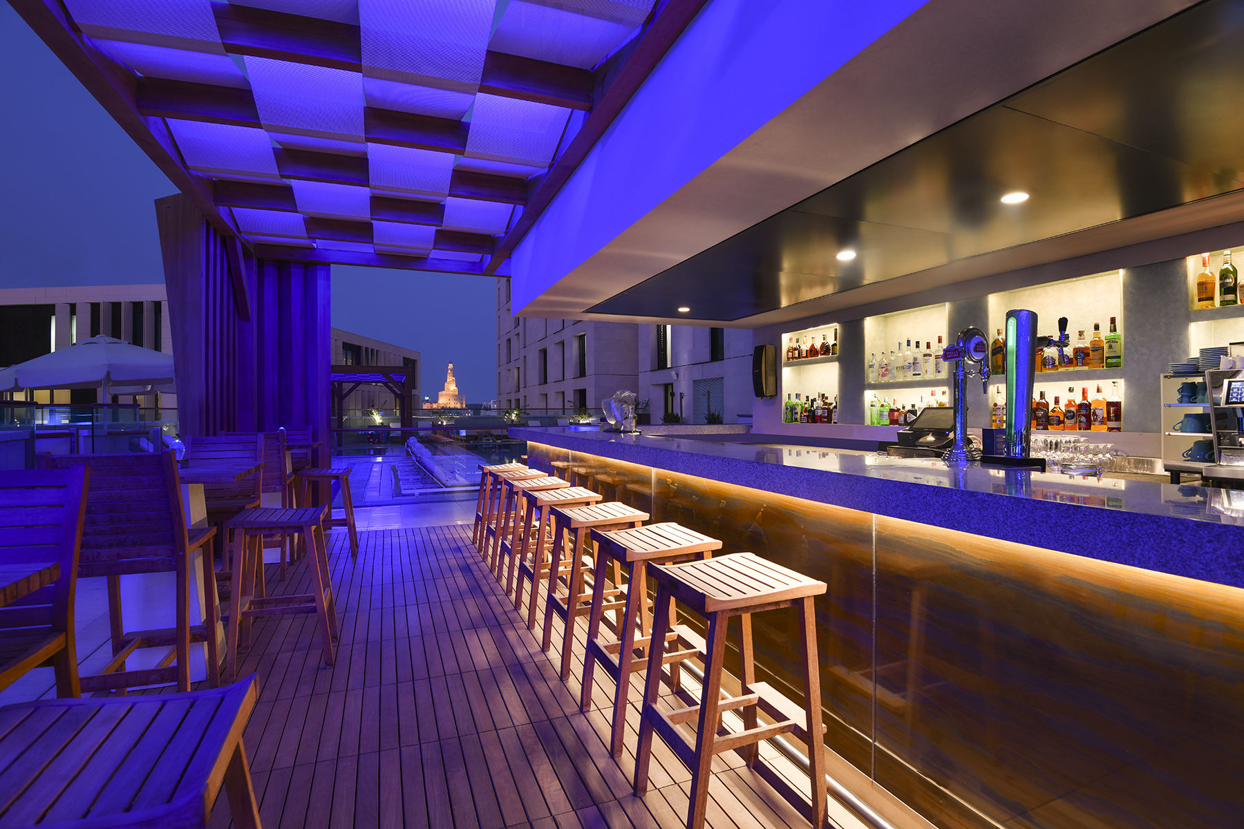 Alwadi Hotel Doha — Doha, Qatar: lighting design view 7 of 10, by Lichtvision