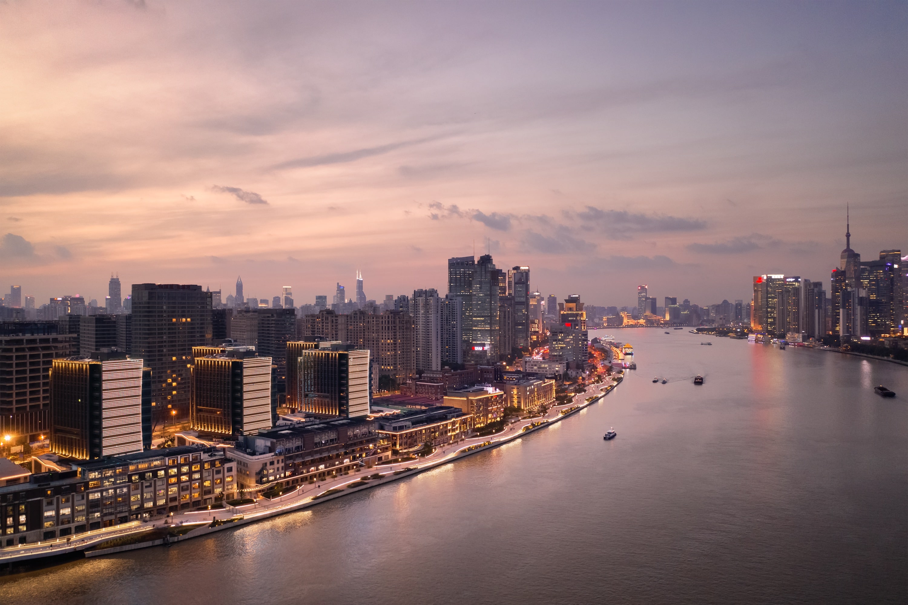 South Bund Waterfront Development — China: architectural lighting design by Lichtvision (architecture by GMP International)