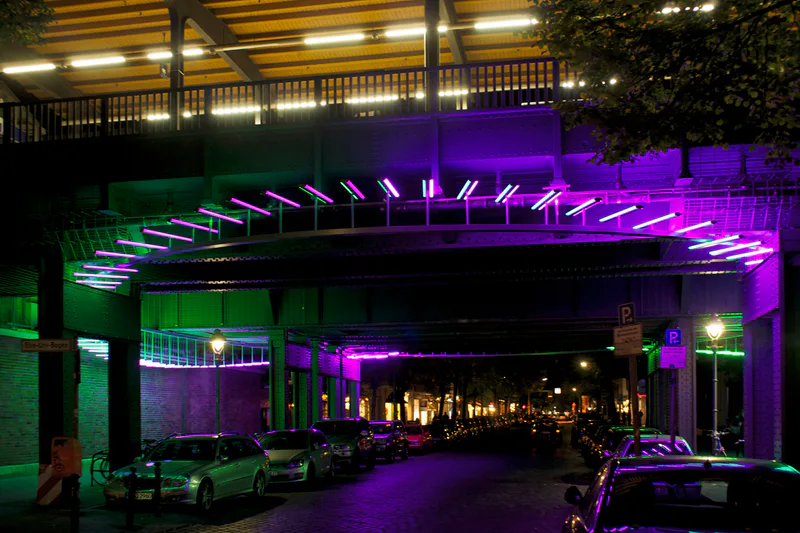Light Installation in the Bleibtreustrasse — Berlin, Germany: lighting design view 1 of 3, by Lichtvision
