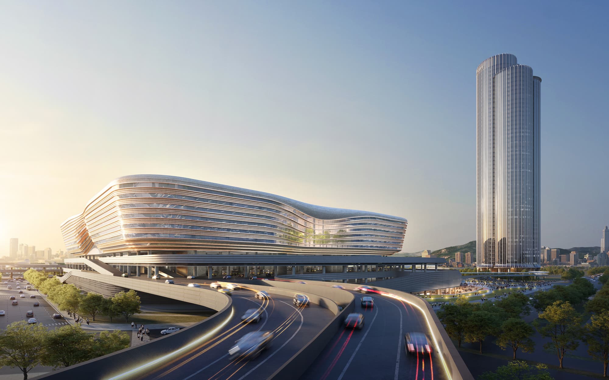 Huanggang Port Shenzhen — China: lighting design view 3 of 4, by Lichtvision
