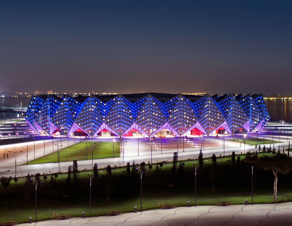 Baku Crystal Hall — Baku, Azerbaijan: lighting design view 3 of 4, by Lichtvision