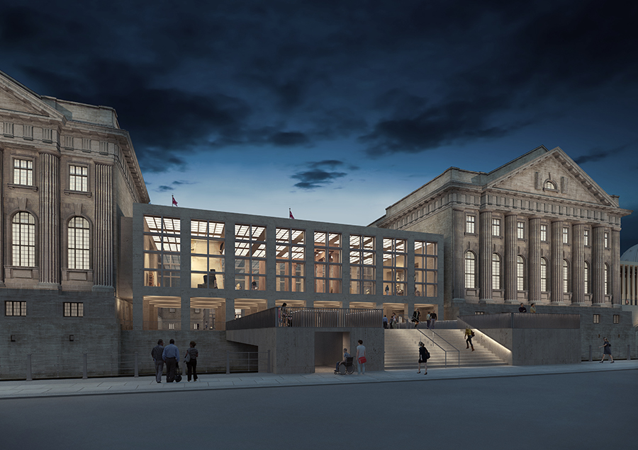 Pergamon Museum — Berlin, Germany: architectural lighting design by Lichtvision (architecture by Prof. Dr.-Ing. O.M. Ungers)