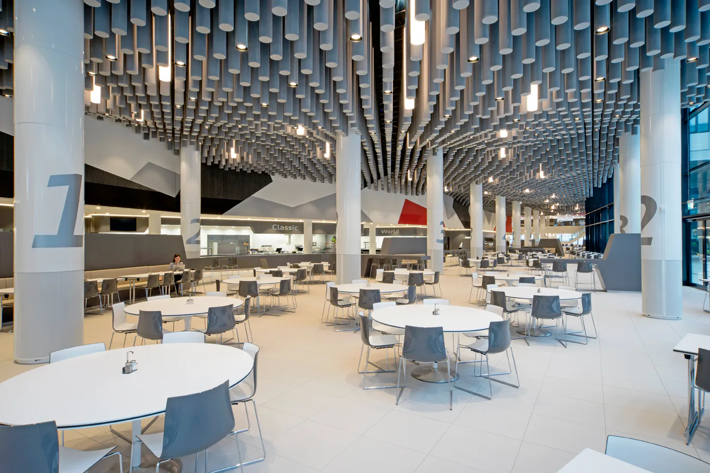Audi Canteen — Germany: lighting design view 1 of 7, by Lichtvision