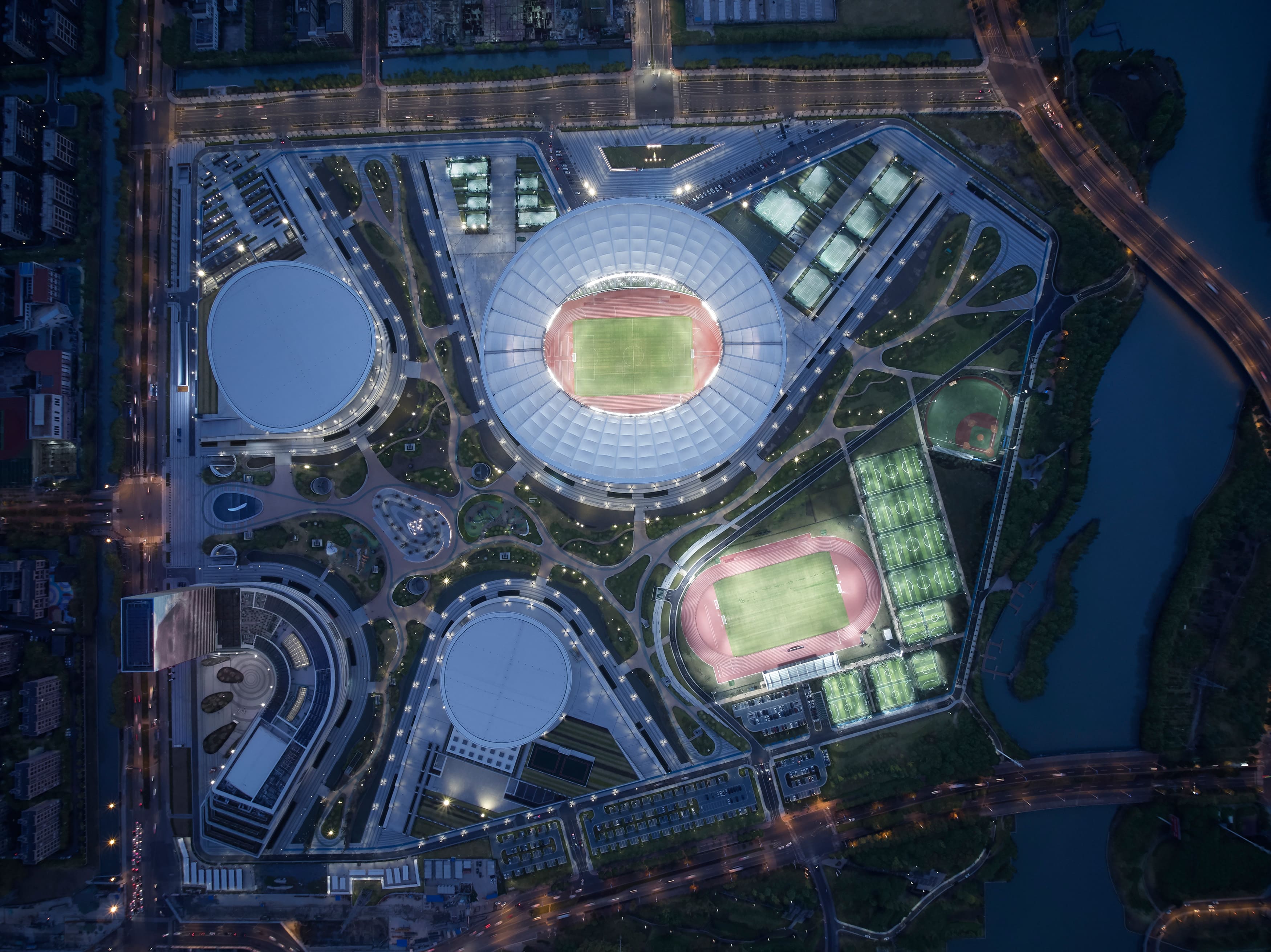 Suzhou Olympic Sports Centre — China: lighting design view 3 of 8, by Lichtvision