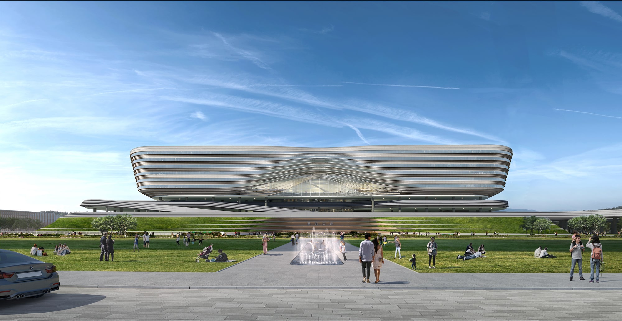 Huanggang Port Shenzhen — China: lighting design view 2 of 4, by Lichtvision